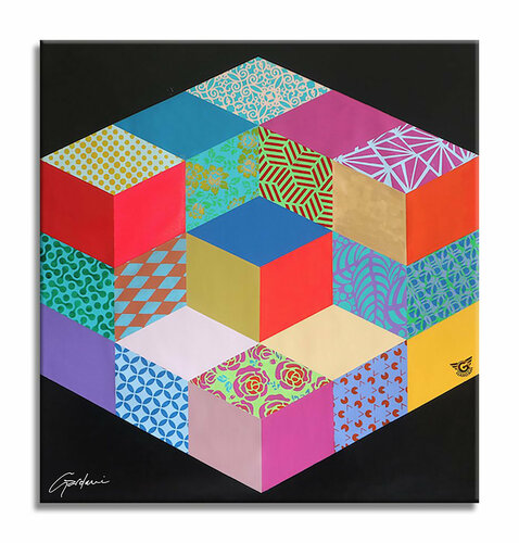 Level of Charm - Original Painting on Canvas di Gardani, Pittura in vendita su Singulart