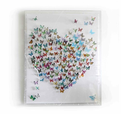 Love butterfly – Unique Wall Sculpture di Gardani, Scultura in vendita su Singulart