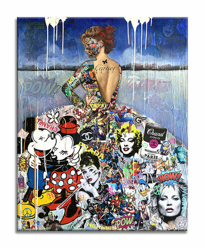 Cartier-Audrey Marilyn Kate – Original Painting on canvas von Gardani, Malerei kaufen auf Singulart