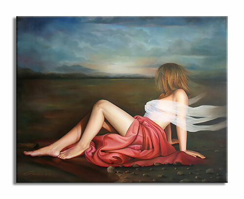 The girl of the sea - Original Painting on Canvas Gardani