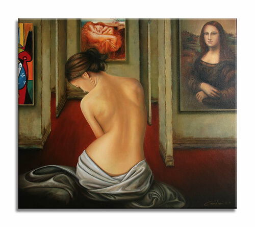 Mona Lisa - Original Painting on Canvas Gardani