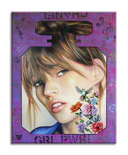 Kate Girl Power –  Original Painting on canvas di Gardani, Pittura in vendita su Singulart