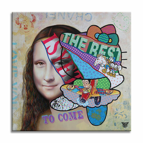Mona Lisa Hello kitty – Original Painting on canvas by Gardani, 회화 for Sale on Singulart