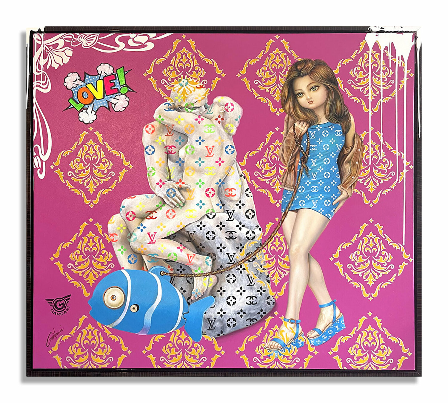 Paris Fashion Week – Original Painting on Canvas Gardani Originalgemälde zu verkaufen