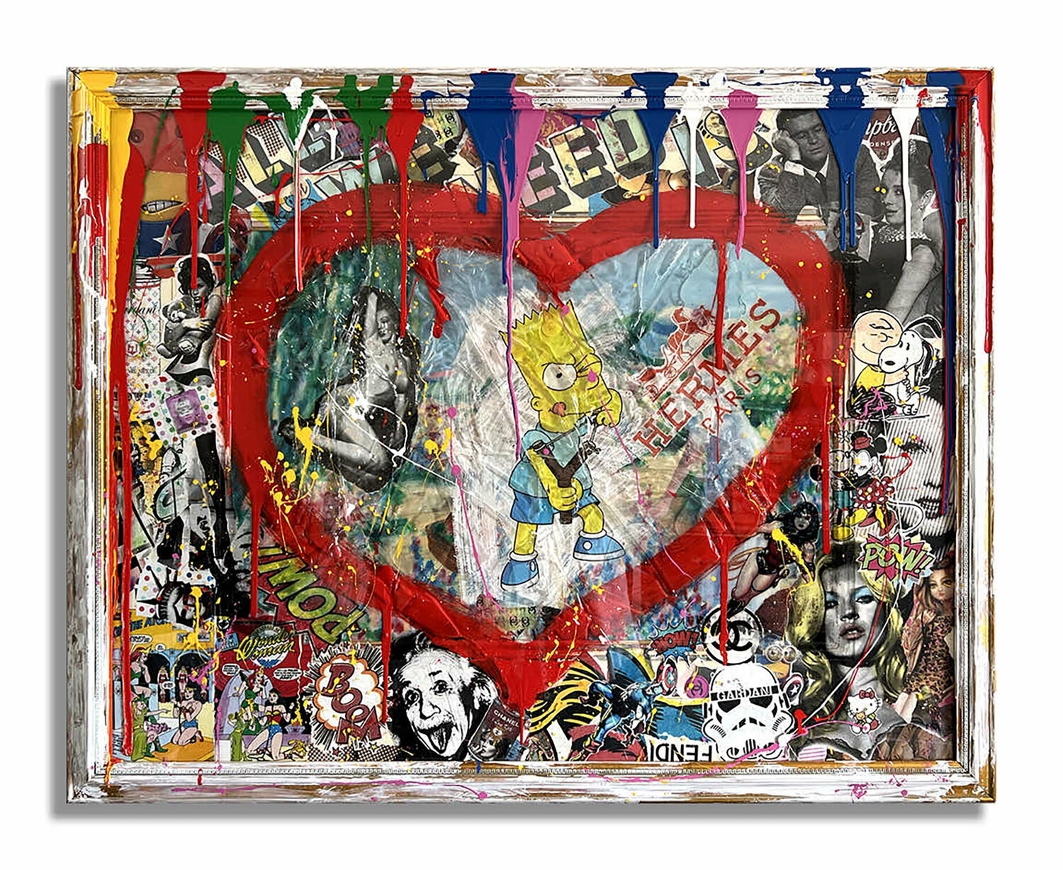 Heal your Broken Heart – Original Painting on cardboard Gardani Werk auf Papier zu verkaufen