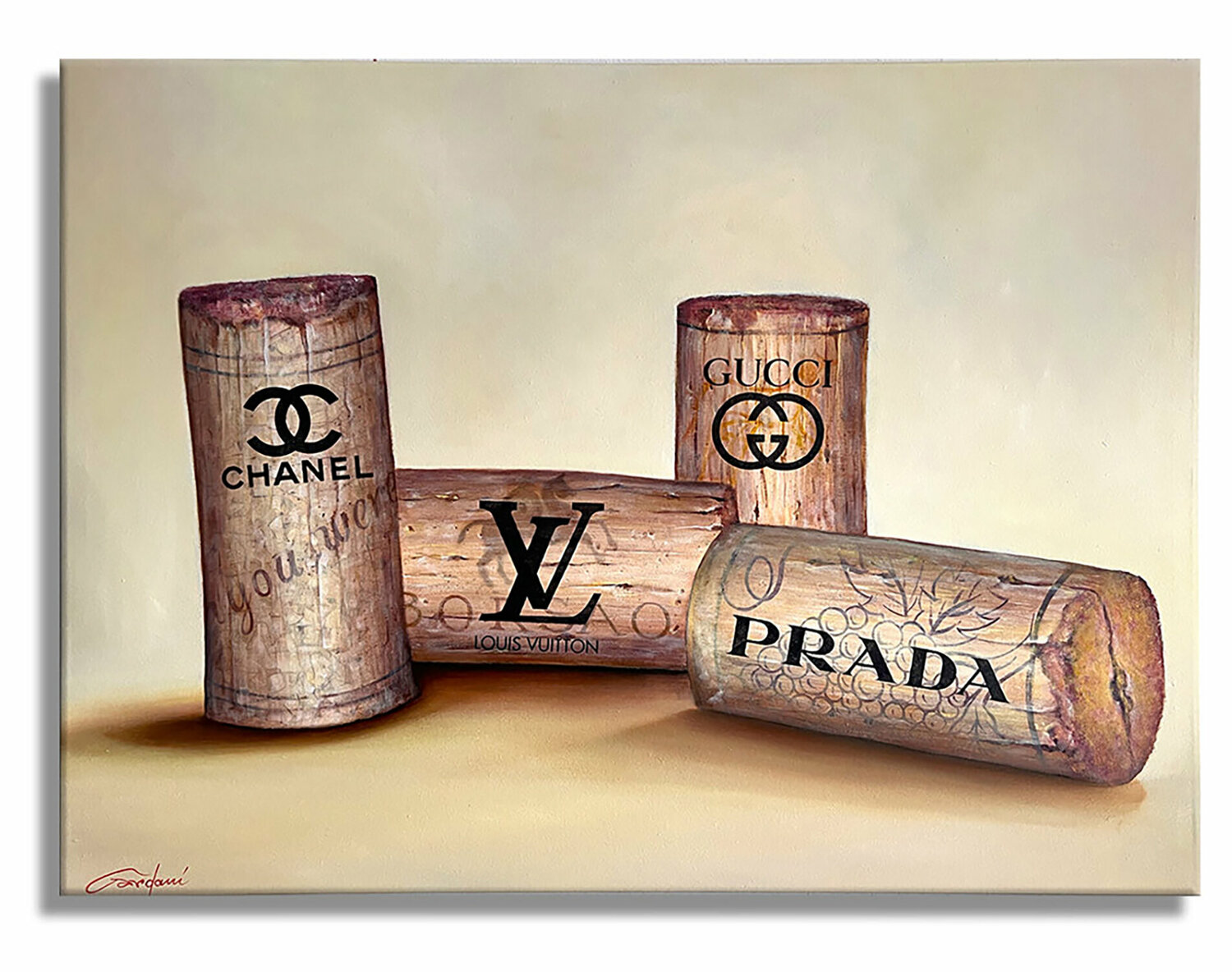 Luxury Wine – Original Painting on canvas Painting Gardani Originalgemälde zu verkaufen