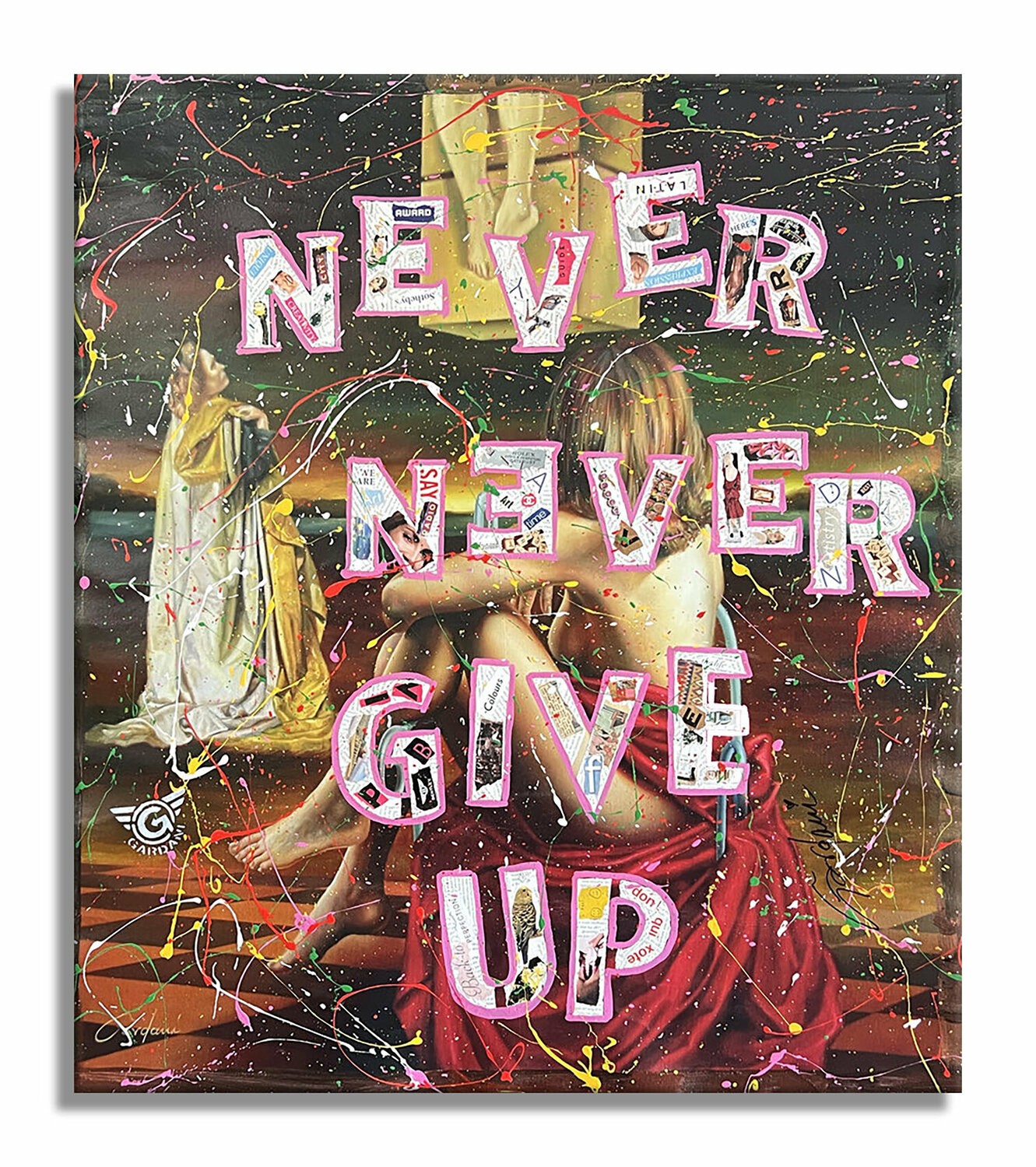 Never Give  – Original Painting on canvas Gardani