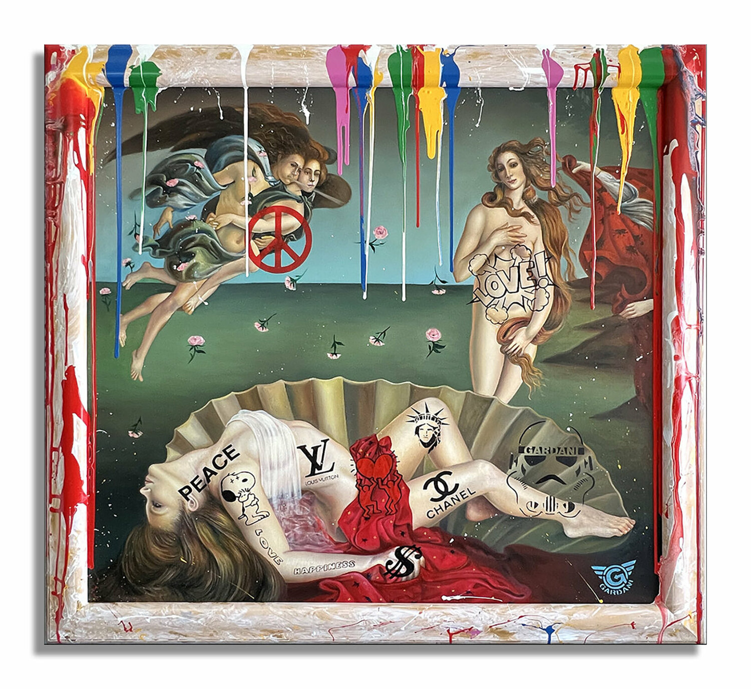 The Birth of Peace – Original Painting on Canvas Gardani Originalgemälde zu verkaufen