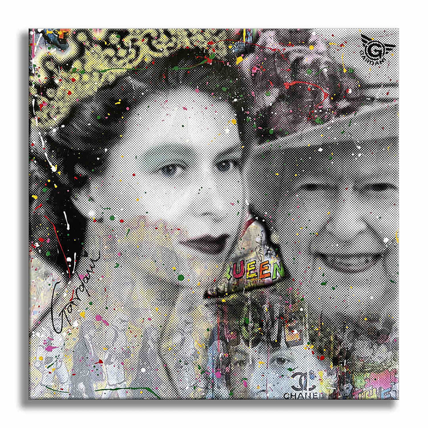 Queen Elizabeth II – Original Painting on Canvas Gardani Originalgemälde zu verkaufen