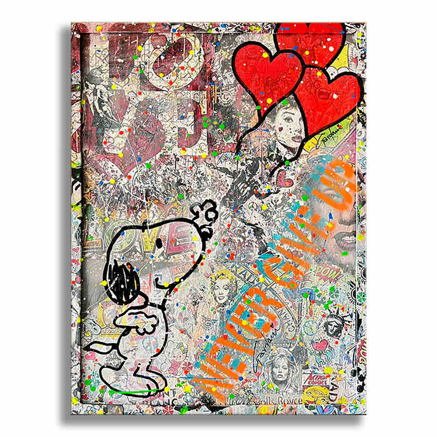 Snoopy Loves – Original Painting on canvas Gardani