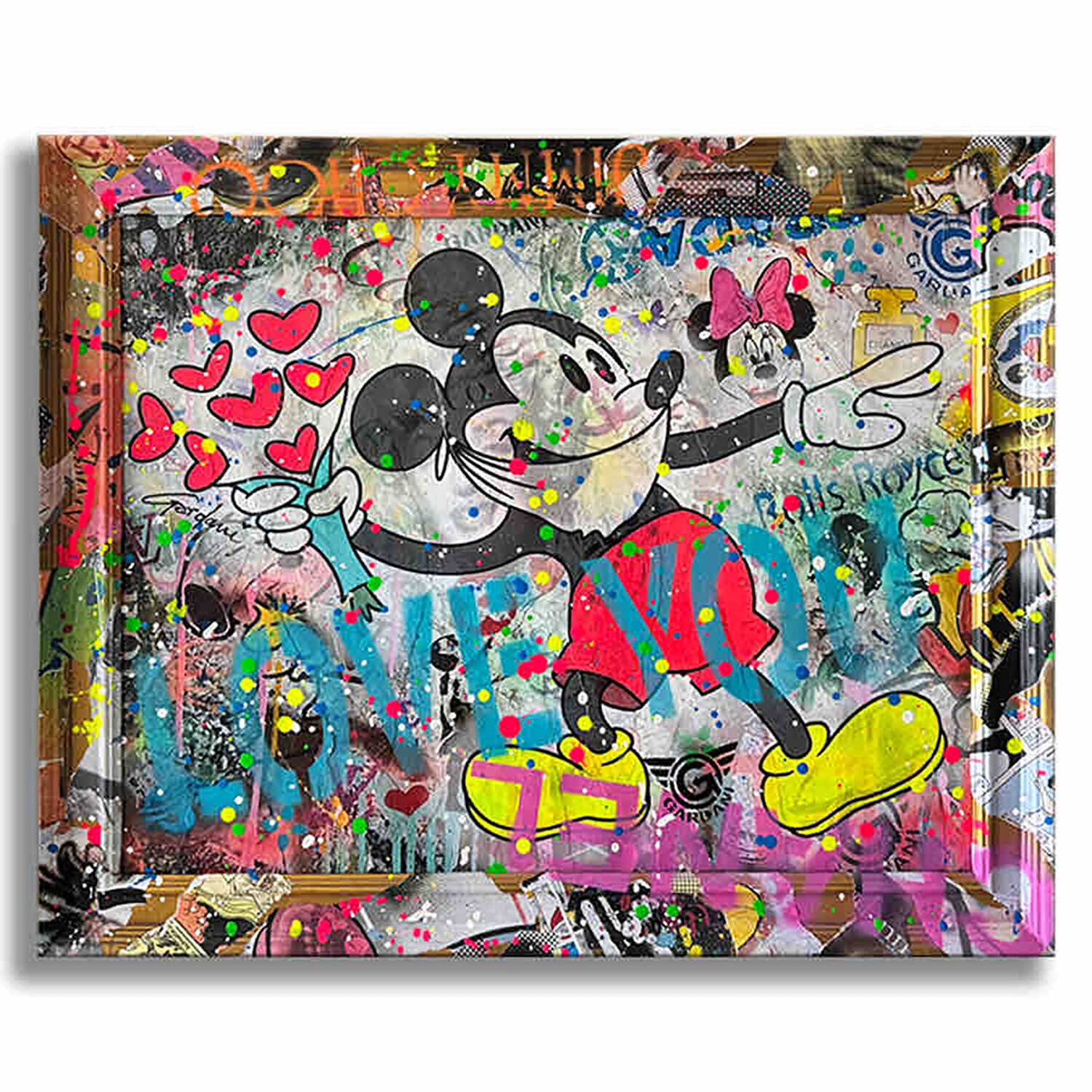 Mickey Love you more – Original Painting on canvas Gardani Originalgemälde zu verkaufen