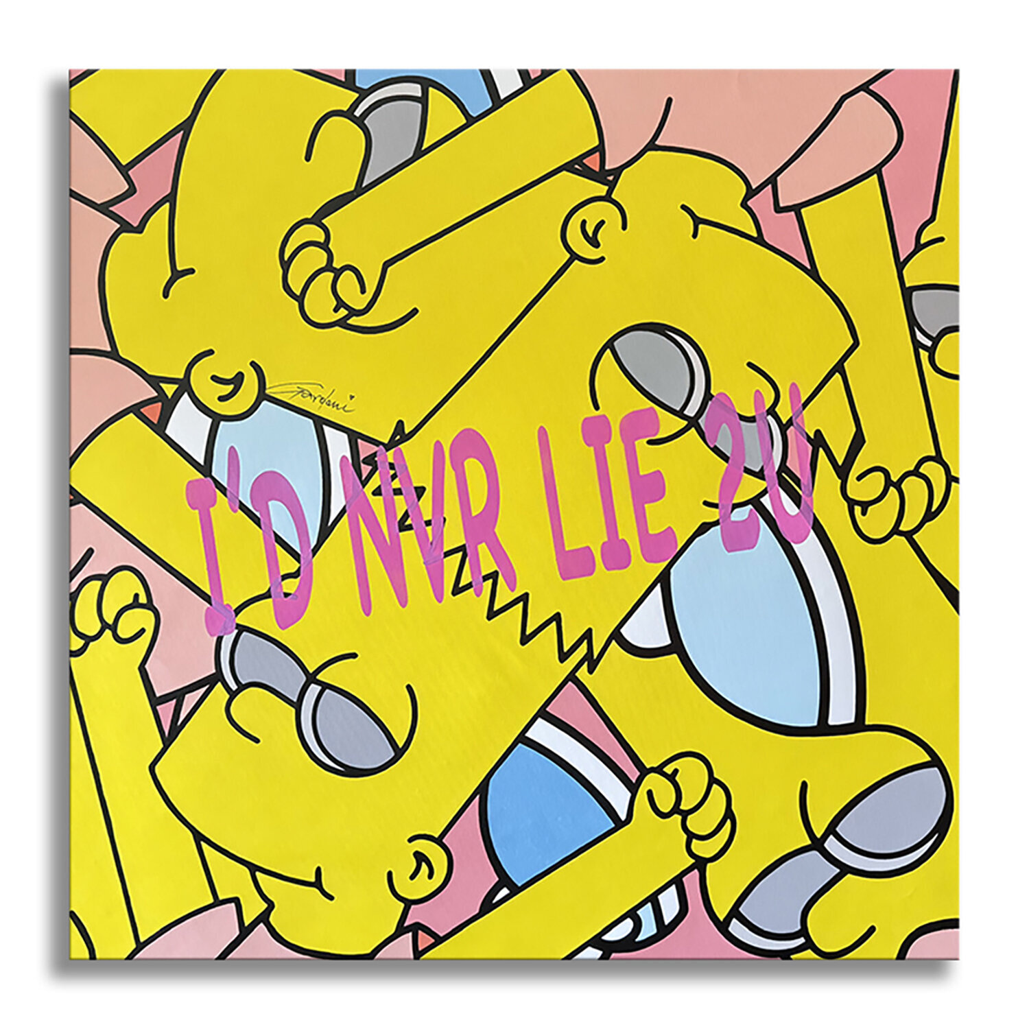 I'd never lie to you Bart - Original Painting on Canvas Gardani Originalgemälde zu verkaufen