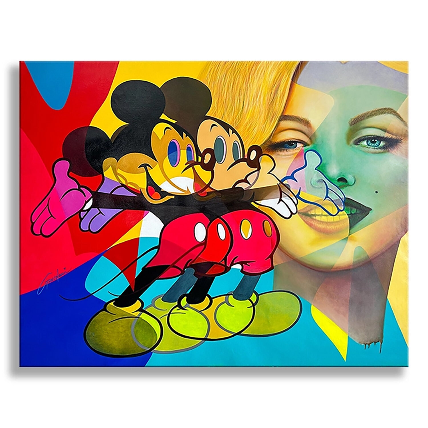 Symphony Mickey Marilyn - Original Painting on Canvas Gardani