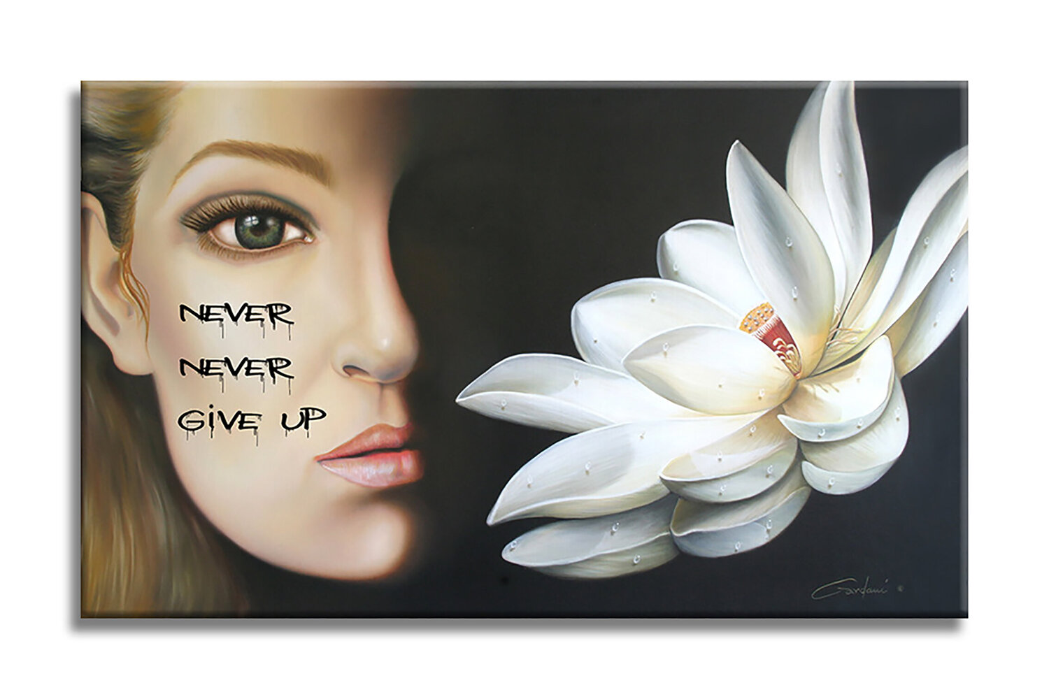 Never Give Up - Original Painting on Canvas Gardani