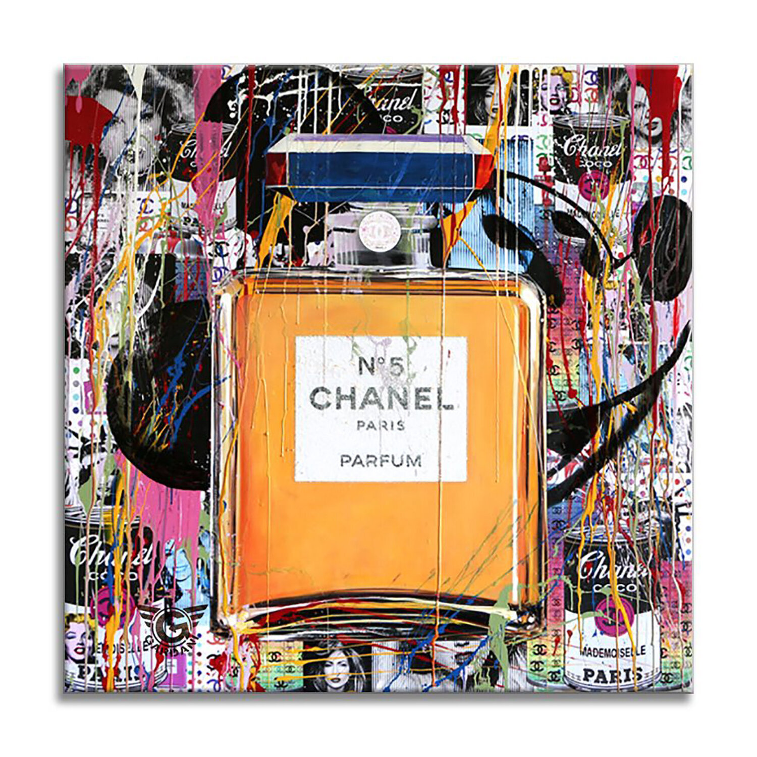 Moulin Rouge - Chanel - Original Painting on Canvas Gardani Originalgemälde zu verkaufen