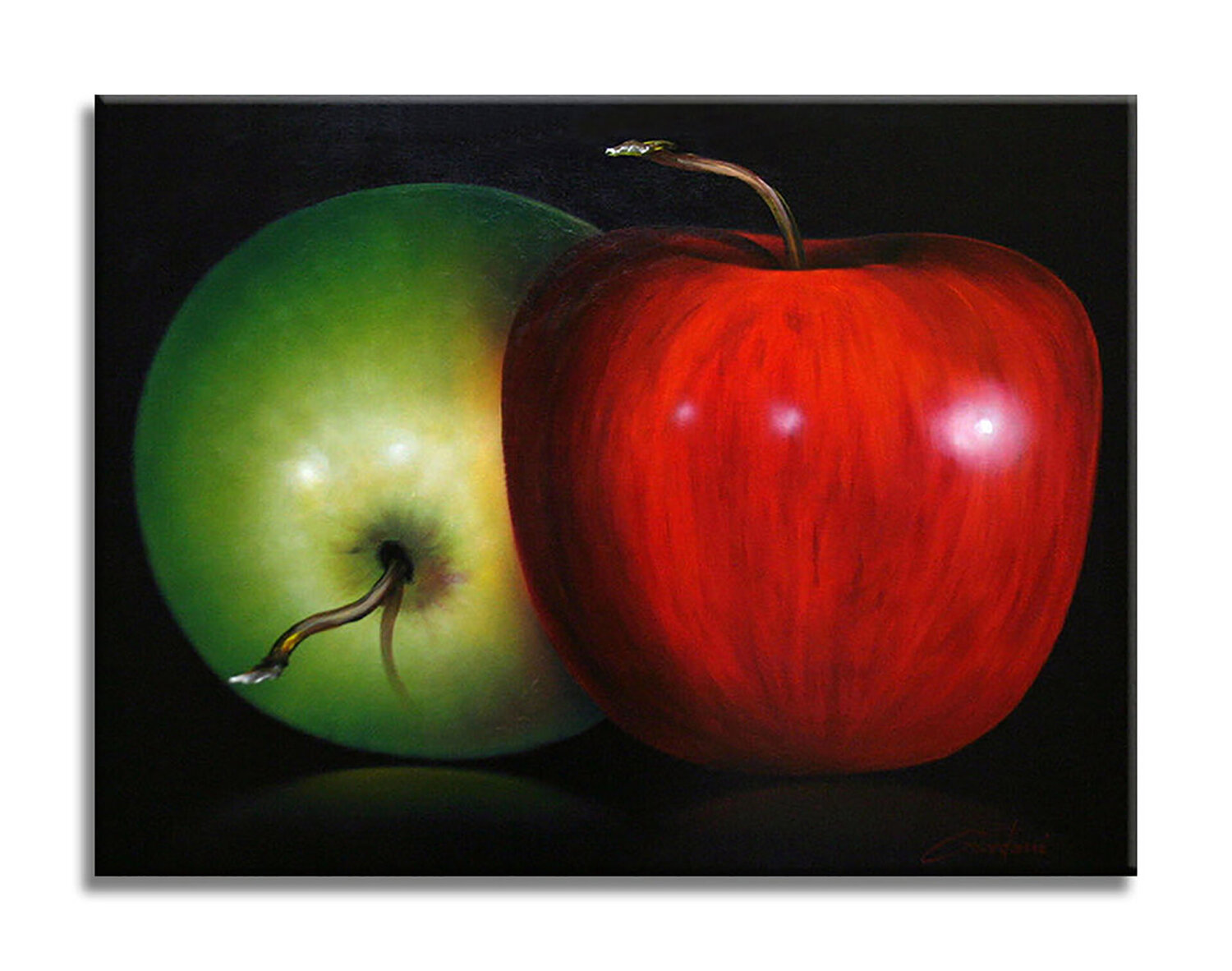 Two Apples - Canvas - Giclee Print Limited Edition Gardani