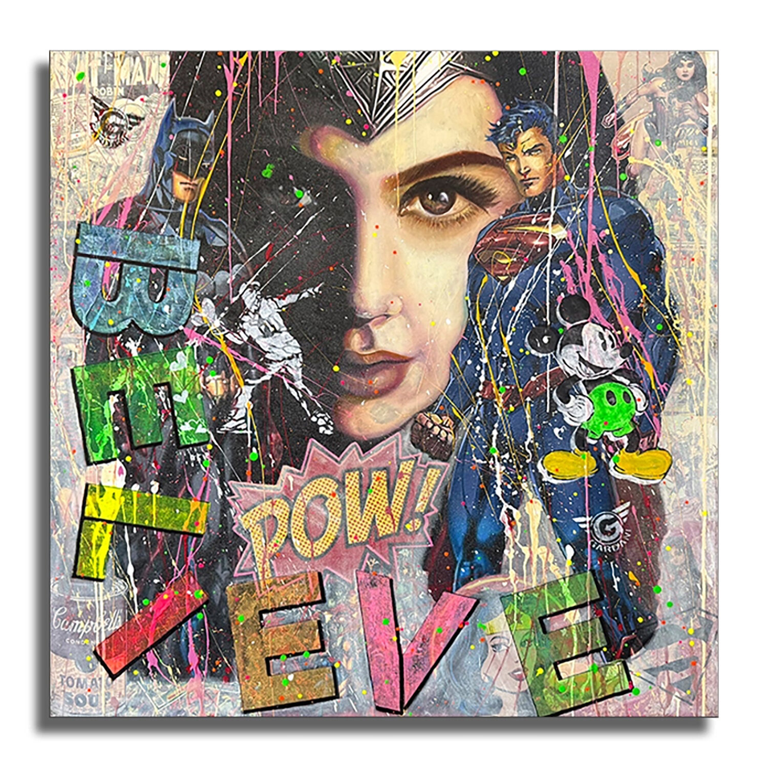 Wonder Woman Super – Original Painting on canvas Gardani Originalgemälde zu verkaufen