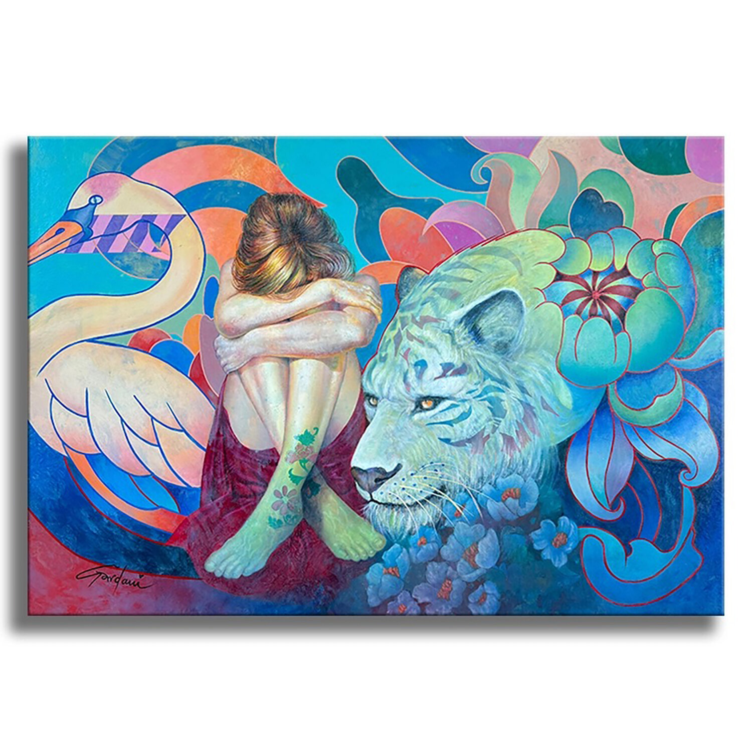 Whispers of the Wild - Original Painting on Canvas Gardani Originalgemälde zu verkaufen