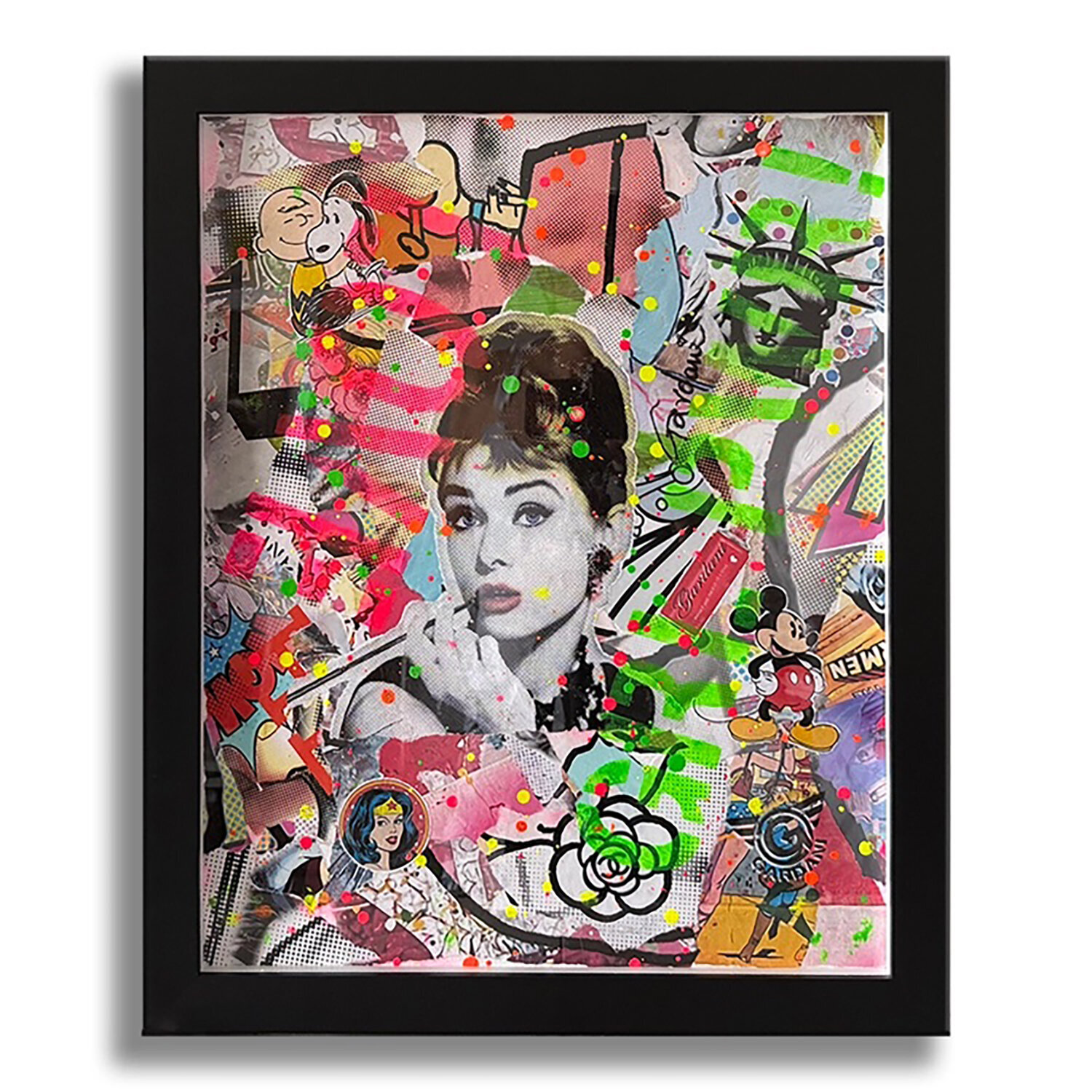 Liberty Audrey – Original Painting on Fine Art Paper Gardani Werk auf Papier zu verkaufen
