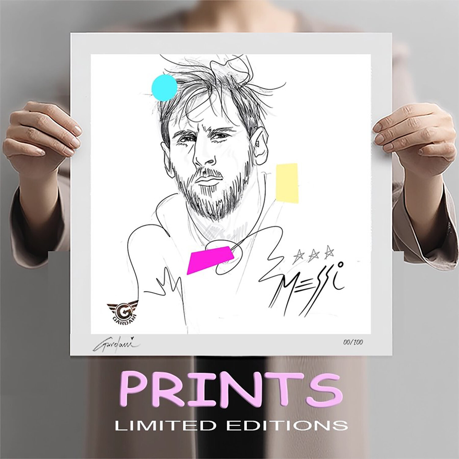 Messi 10 - Canvas - Giclee Print Limited Edition Gardani Print for sale