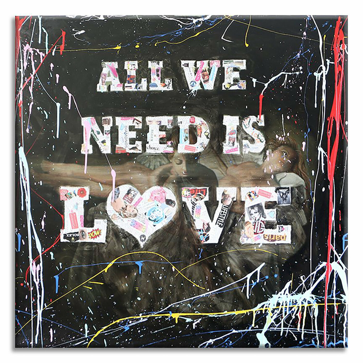 All we need is LOVE - Original Painting on Canvas Gardani Originalgemälde zu verkaufen