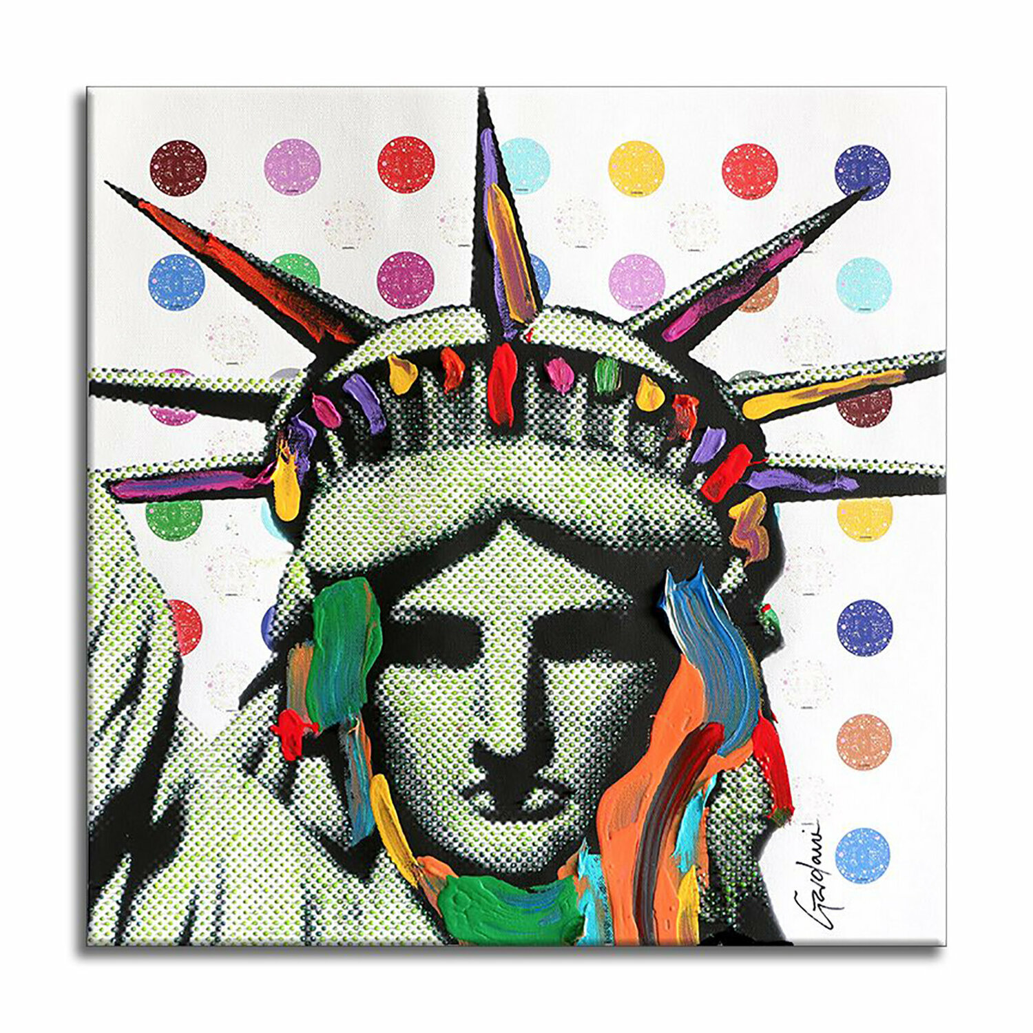 Liberty Underwater - Original Painting on Canvas Gardani