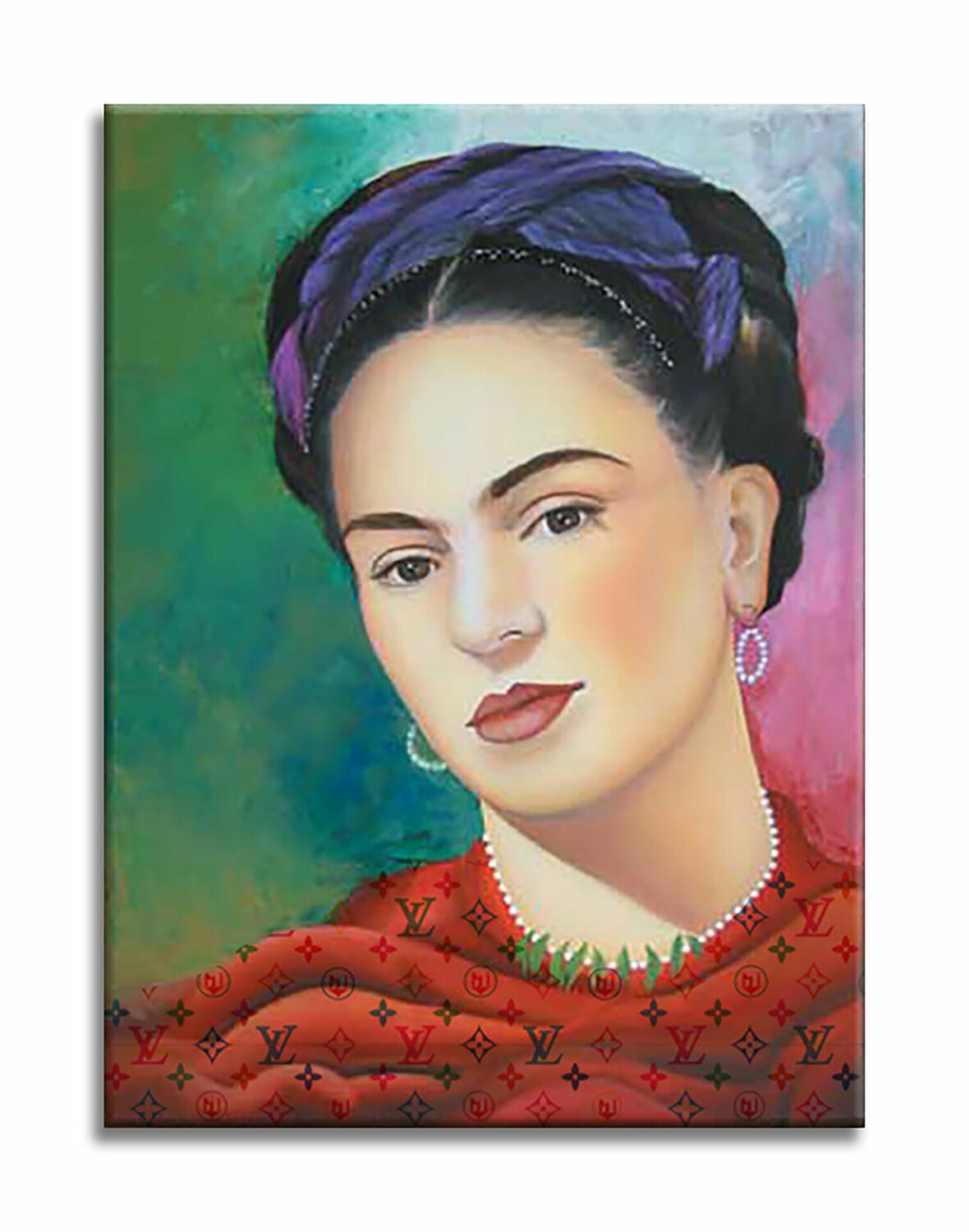 Frida Kahlo Passion – Original Painting on Canvas Gardani Dipinto originale in vendita