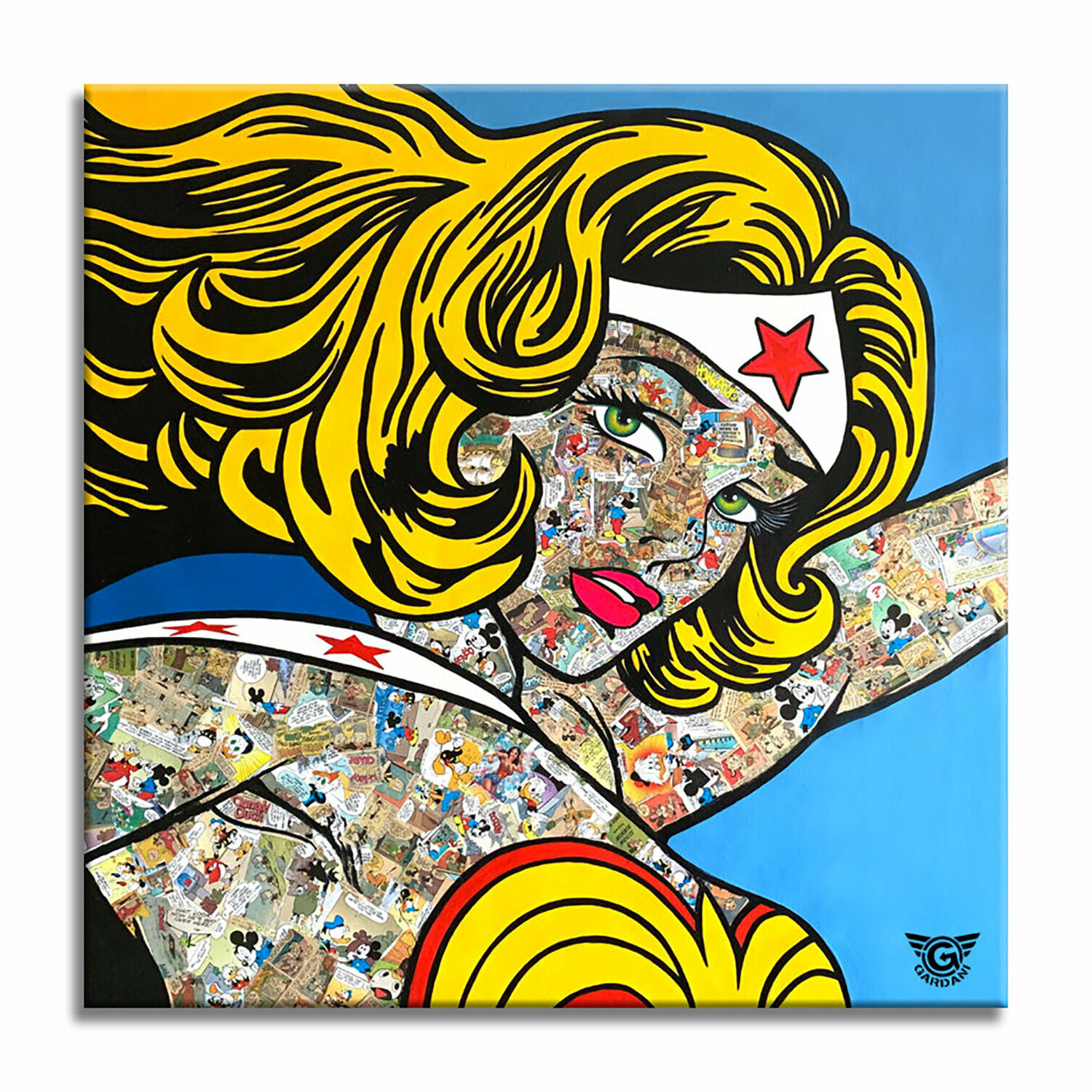 Wonder Woman Future - Original Painting on Canvas Gardani Originalgemälde zu verkaufen