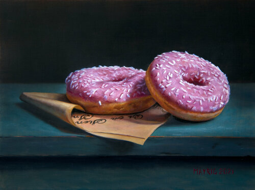 Donut Lovers di Mayrig Simonjan, Pittura in vendita su Singulart
