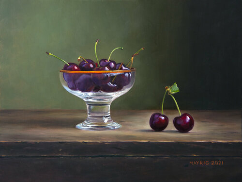 Cherry mania van Mayrig Simonjan, Schilderij te koop op Singulart