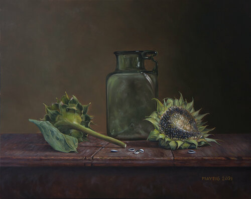 Collecting Sunflower oil van Mayrig Simonjan, Schilderij te koop op Singulart
