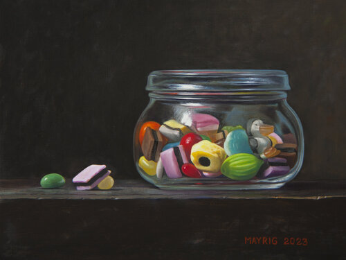 Colorful sweets van Mayrig Simonjan, Schilderij te koop op Singulart
