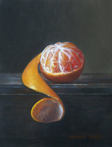 Mandarin still life par Mayrig Simonjan, Peinture en vente sur Singulart