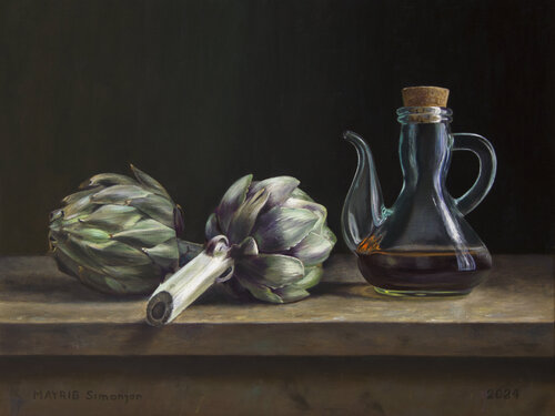Artichoke and vinagre van Mayrig Simonjan, Schilderij te koop op Singulart