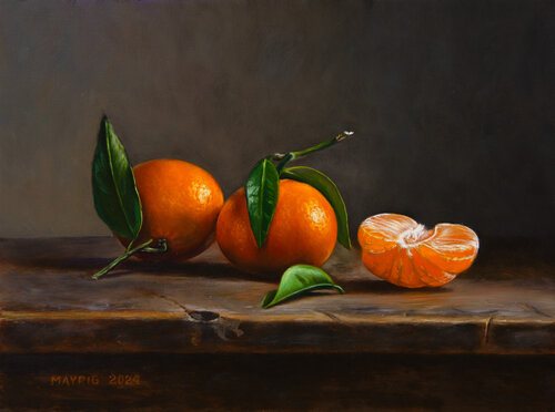 Sweet mandarins by Mayrig Simonjan, Painting for Sale on Singulart