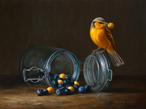 Berry Lover van Mayrig Simonjan, Schilderij te koop op Singulart