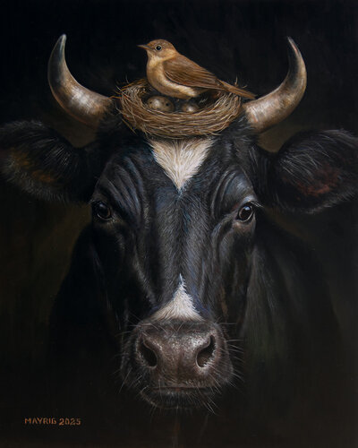 Cow Bird de Mayrig Simonjan, Pintura a la venta en Singulart