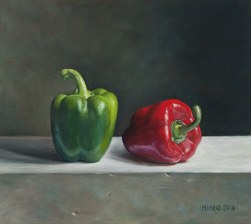Bell peppers van Mayrig Simonjan, Schilderij te koop op Singulart