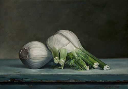 Fennel on the table di Mayrig Simonjan, Pittura in vendita su Singulart