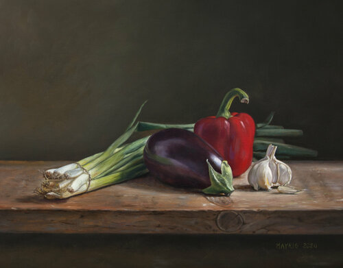 Greek or Italian diner, today? de Mayrig Simonjan, Pintura a la venta en Singulart