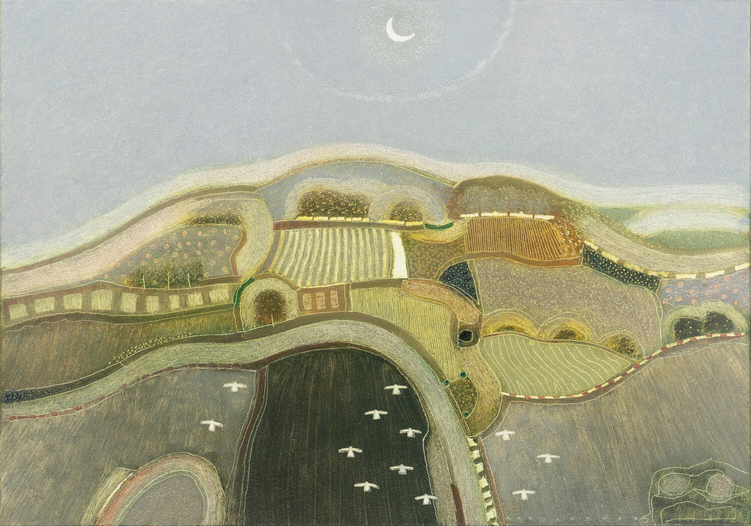 As June light turns to moonlight Rob van Hoek Origineel schilderij te koop