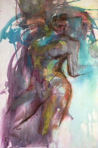 YELLOW MOONS de Kohlene Hendrickson, Pintura a la venta en Singulart