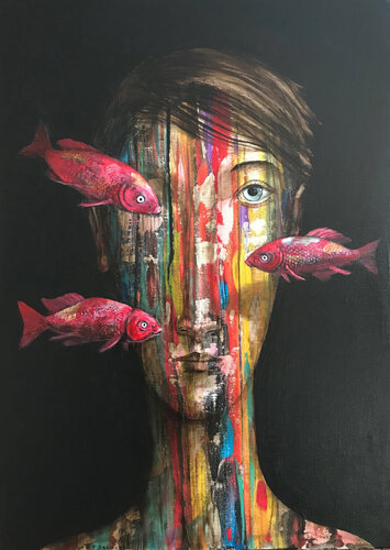 Aquarius di fabien delaube, Pittura in vendita su Singulart