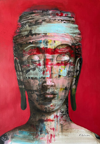 Bouddha IV di fabien delaube, Pittura in vendita su Singulart