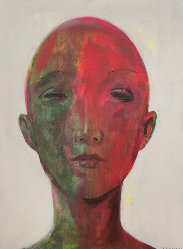 Rouge by fabien delaube, Painting for Sale on Singulart