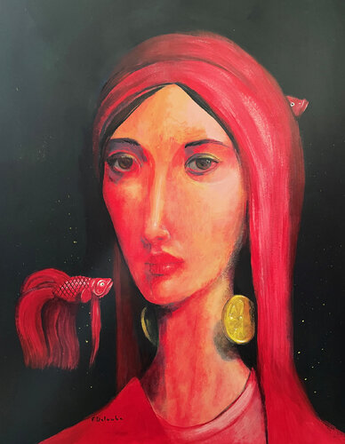 rouge van fabien delaube, Schilderij te koop op Singulart