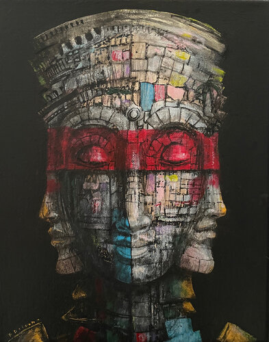 Bayon II by fabien delaube, Painting for Sale on Singulart