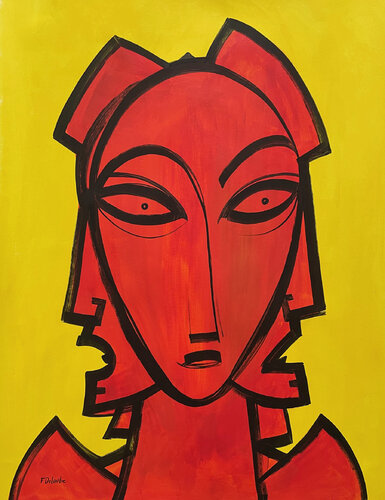 Tête Rouge by fabien delaube, Painting for Sale on Singulart