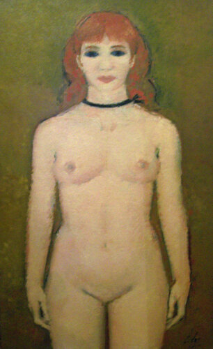 Nu au ruban noir van Eugenio Foz, Schilderij te koop op Singulart
