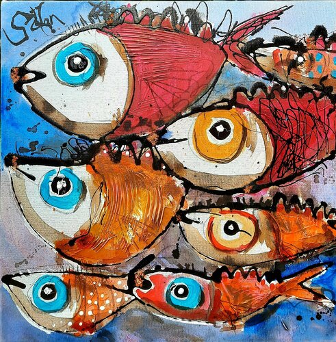 Friends van Stefan Dimovski, Schilderij te koop op Singulart